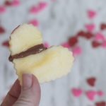 Valentine Treats - broken apple heart, mended with chocolate