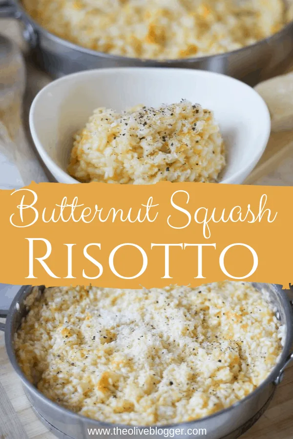 Butternut Squash Risotto pinable image