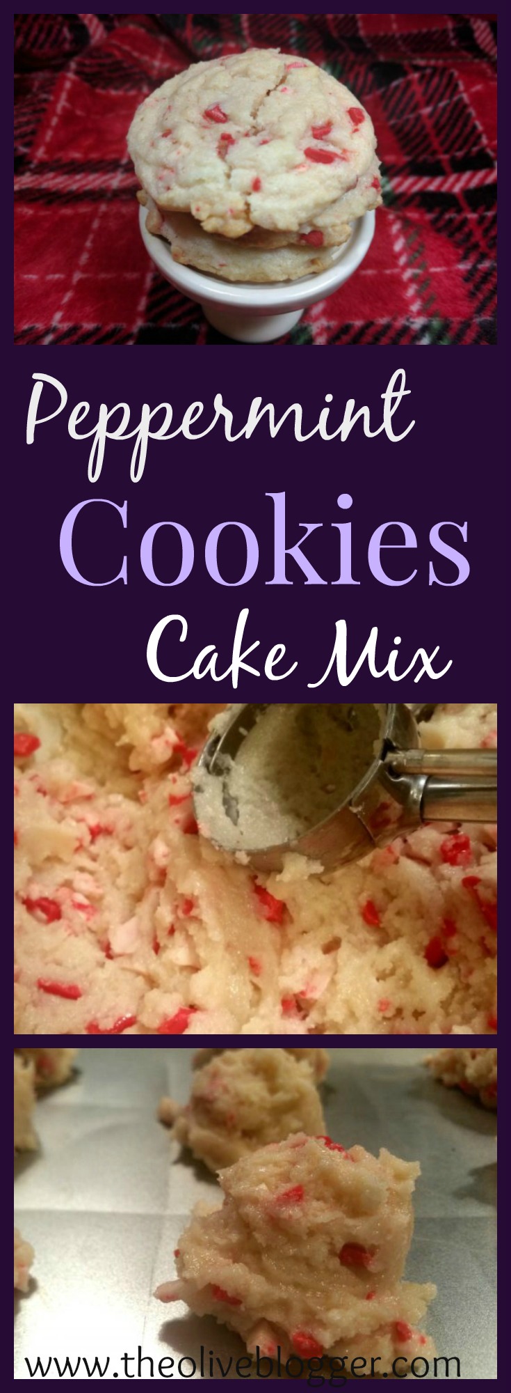 Peppermint Cookies- The EASIEST Christmas Cookies you will make this year, using boxed cake mix and a few other ingredients, you have the yummiest cookie to leave out for Santa!