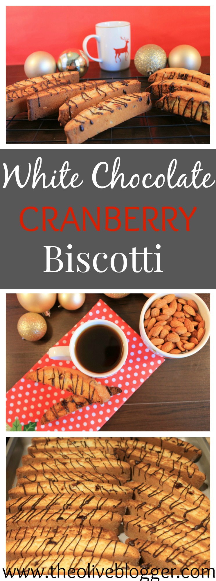 This White Chocolate Cranberry Biscotti cookie recipe is full of so much goodness! It is perfect with a cup of coffee, or as a late night snack...the flavors combine everything we love about the Holidays, and hope you enjoy too!