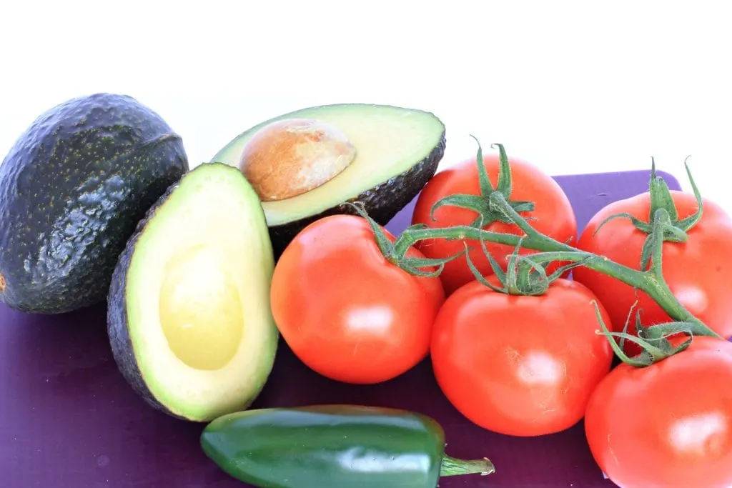 Fresh Guacamole Ingredients