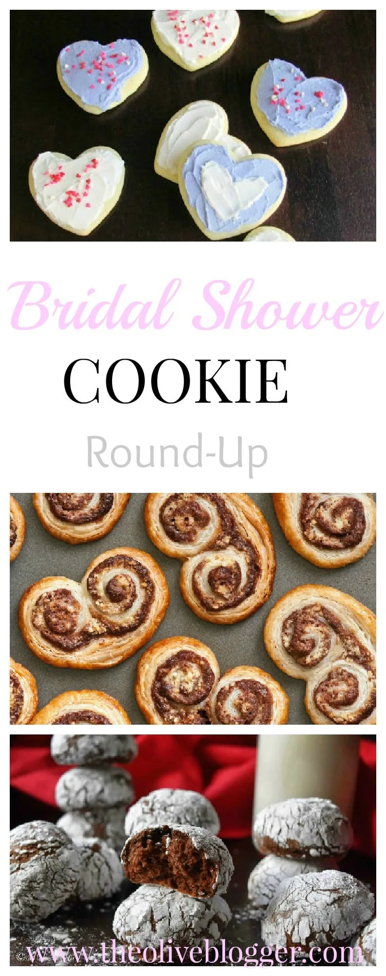 A fun round-up of cookie recipes for bridal showers! Featuring both classic cookies and new favorites, there is a cookie for everyone!