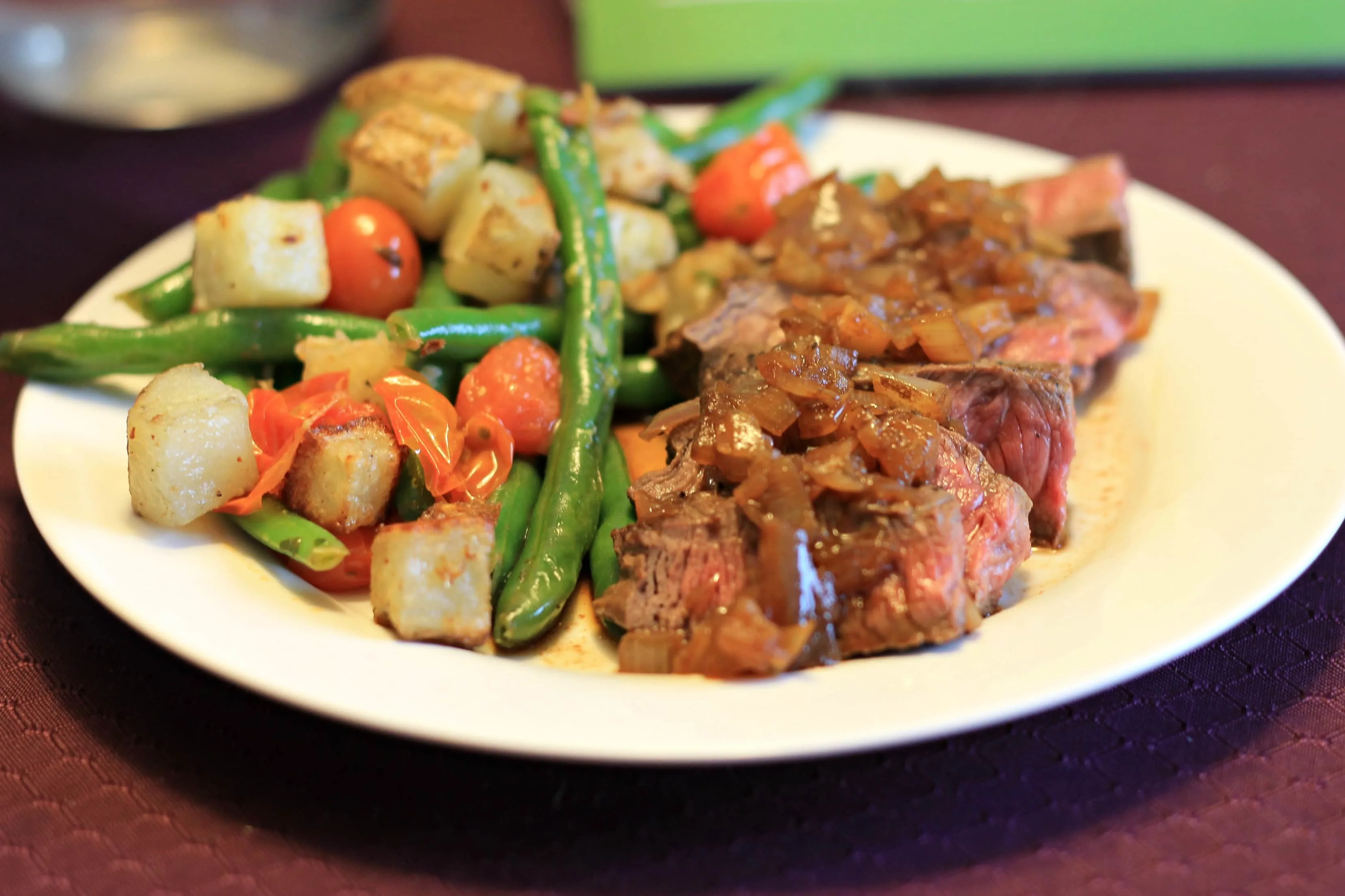 Pan Seared Steak with Crispy Potato Salad