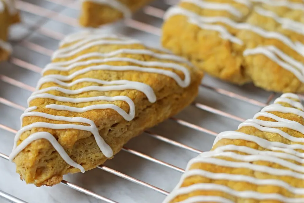 Cooling rack with fresh baked Pumpkin Spice Sonces 