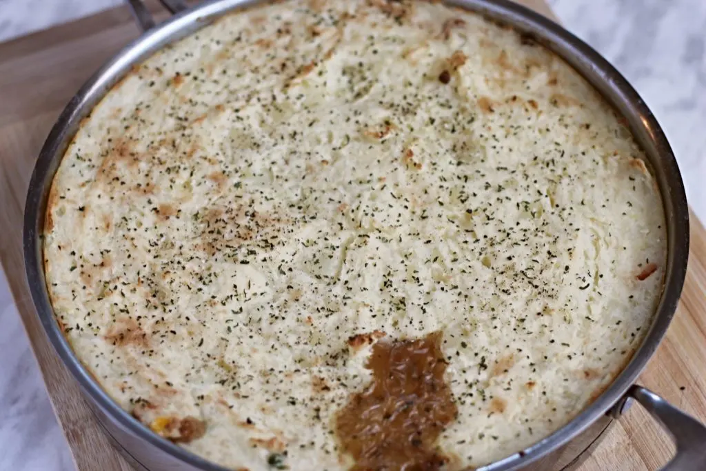 Vegetarian Lentil Shepherd's Pie in Skillet