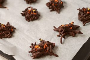 Chocolate Haystack Cookies with Peanut Butter