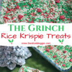 Christmas Rice Krispie Treats - Grinch Inspired