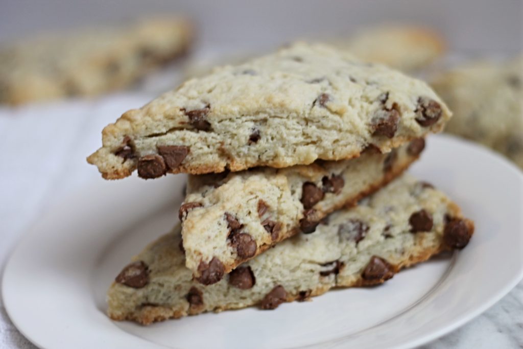 Stacked Chocolate Chip Scones
