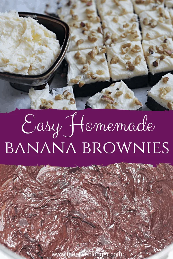 Chocolate Banana Brownies Pinable Image