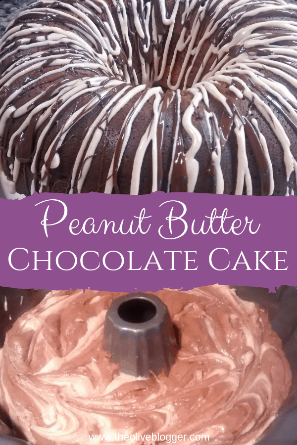 chocolate peanut butter bundt cake pin