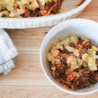 Bowl of cabbage roll casserole