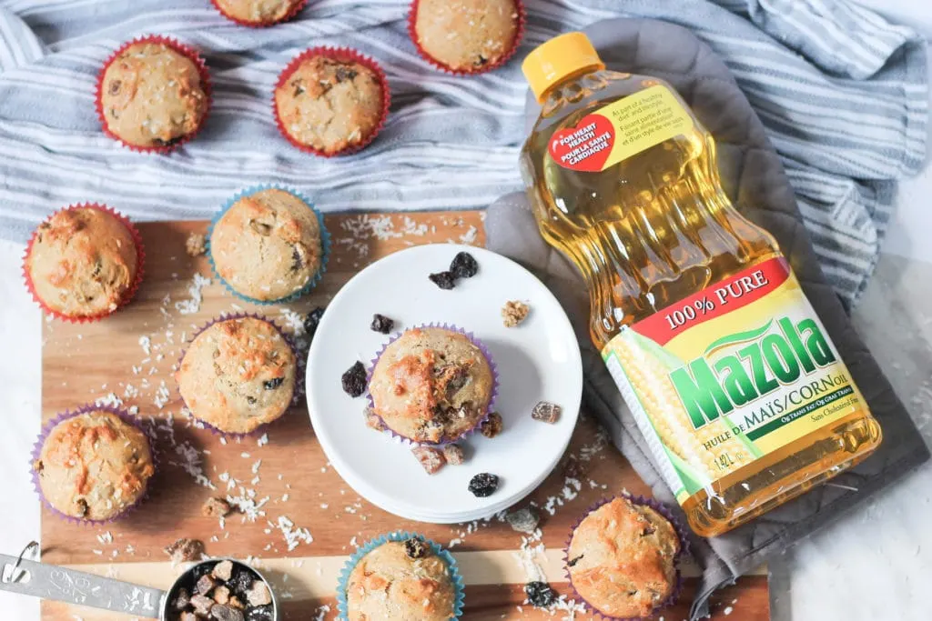 Finished Berry muffins on cutting board 