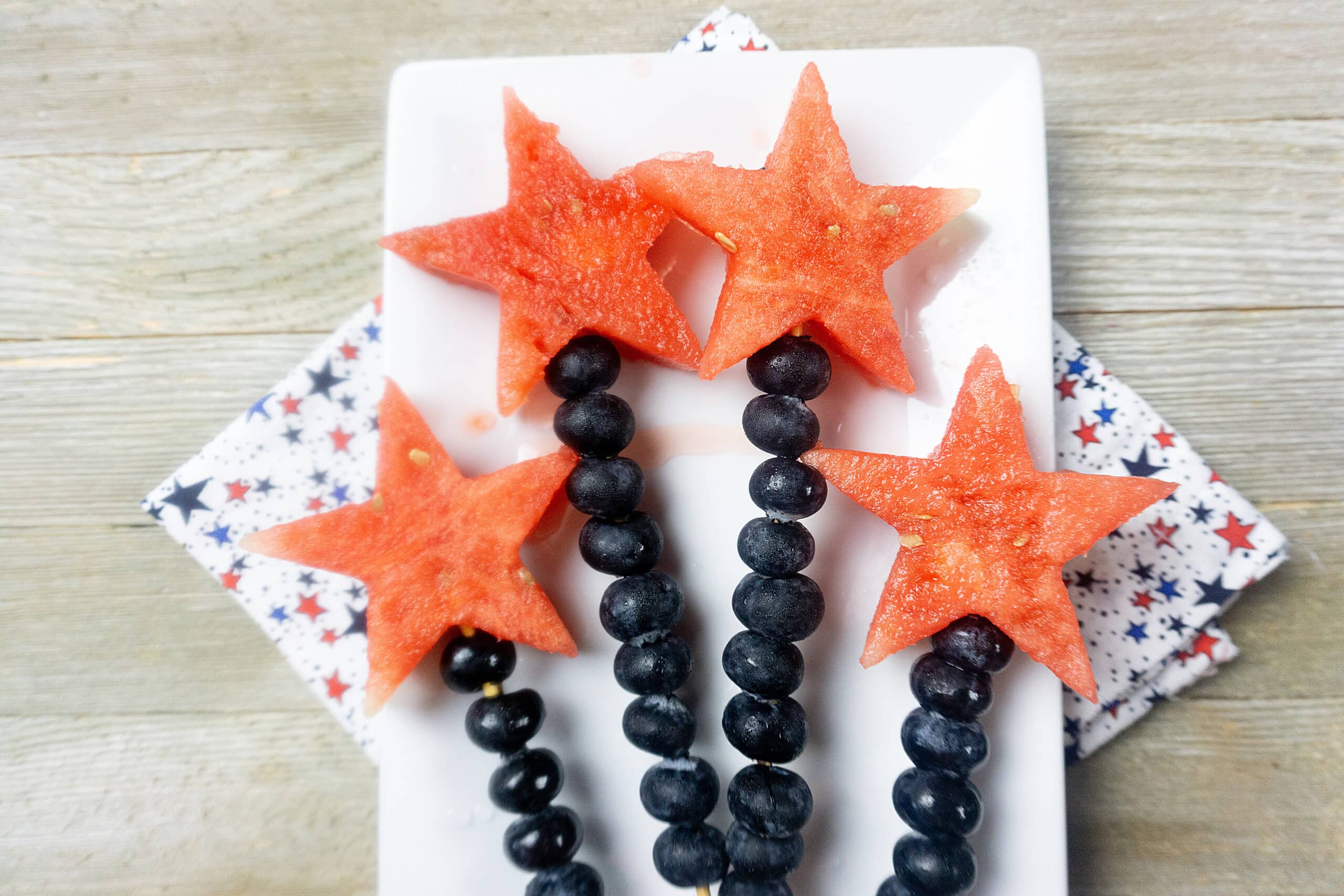 Easy DIY Patriotic Fruit Skewers