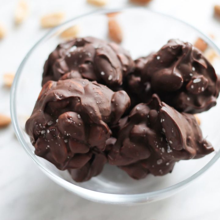 Slow Cooker Chocolate Peanut Almond Clusters Recipe